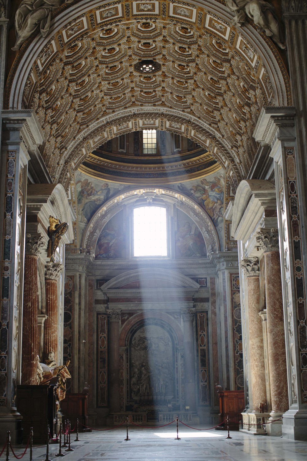 The way the light shines into St. Peter's is unbelievable.
